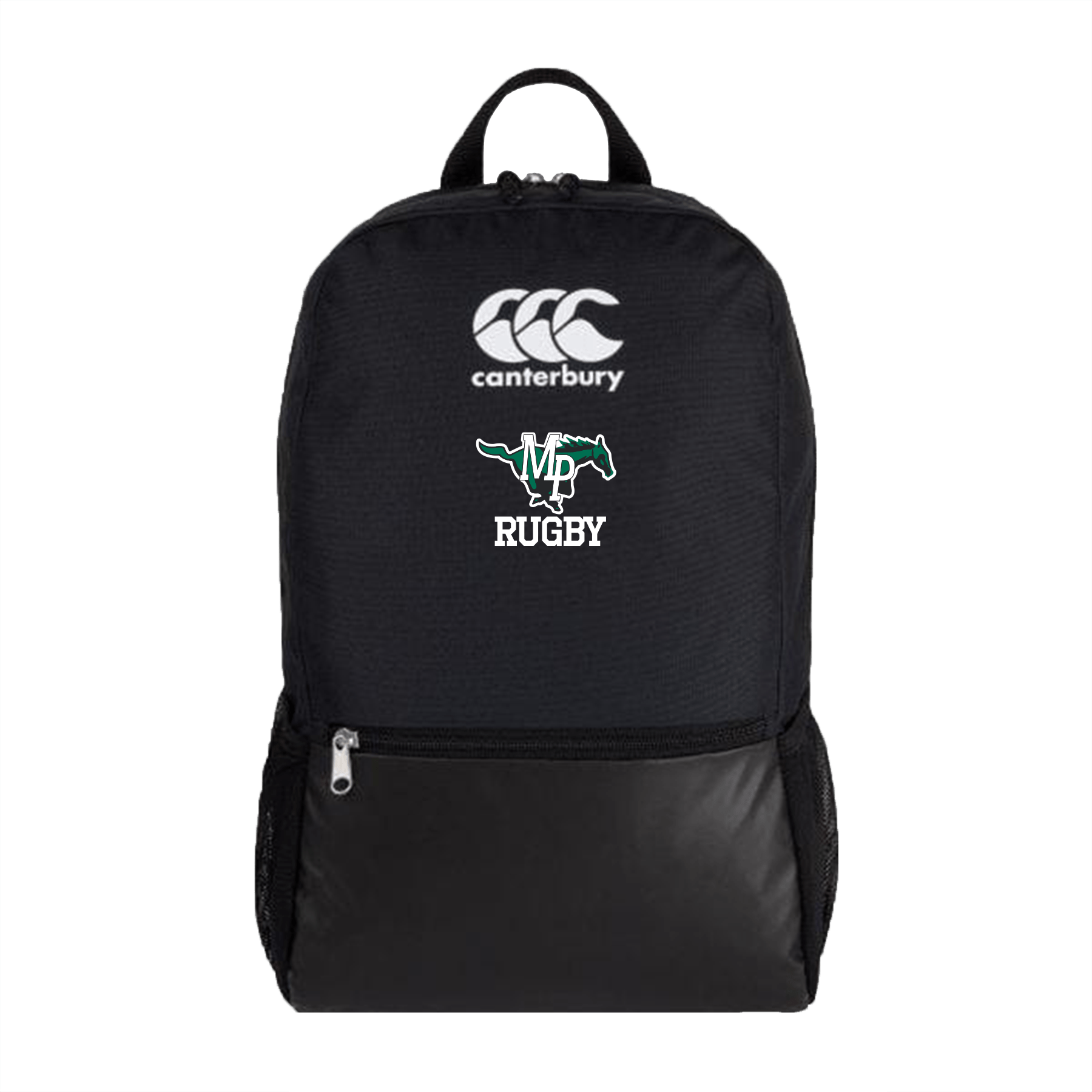 Medium Canterbury Black Rugby Backpack from Myers Parks Crest