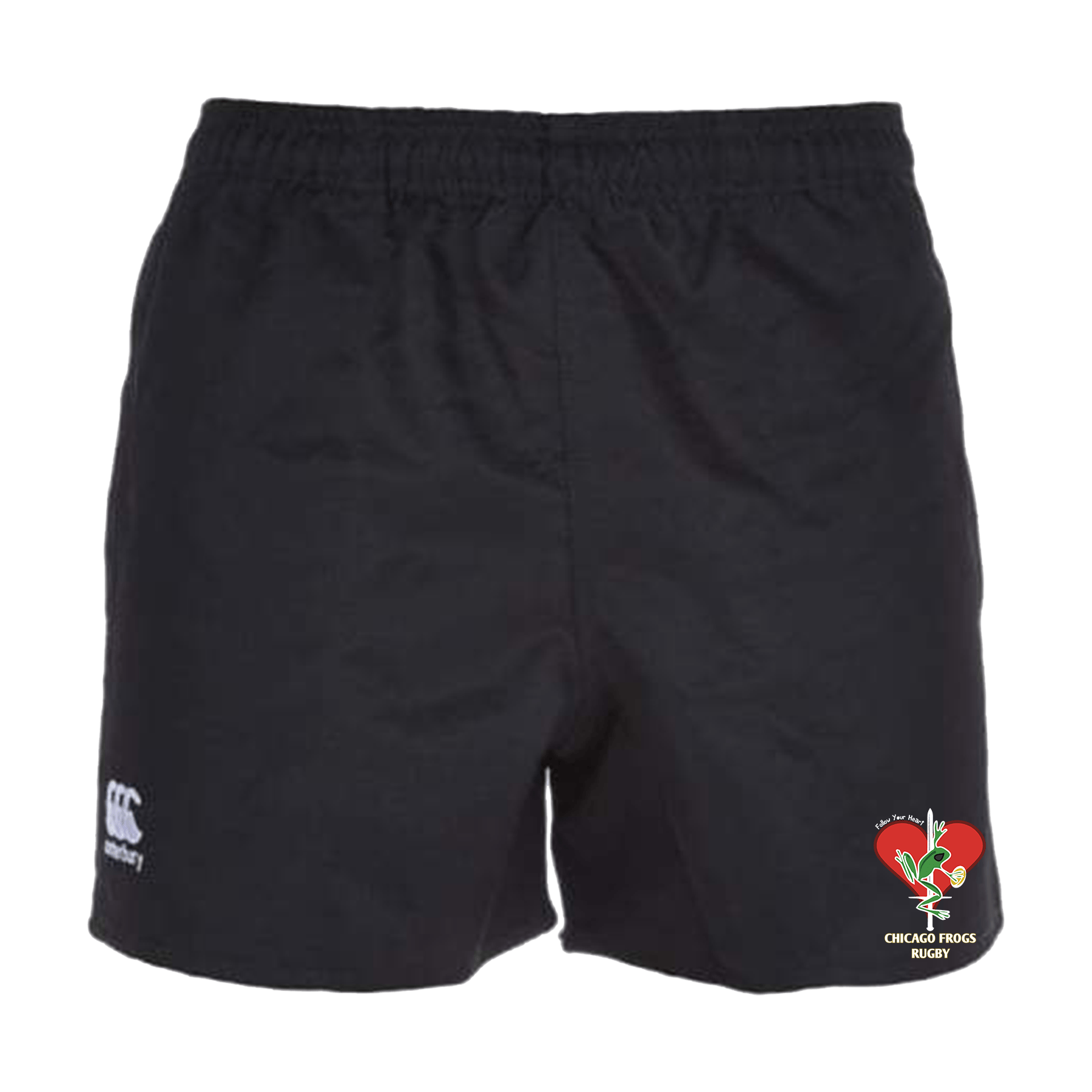 Frogs Canterbury High - Performance Black Advantage Rugby Sports Shorts for All - Level Players