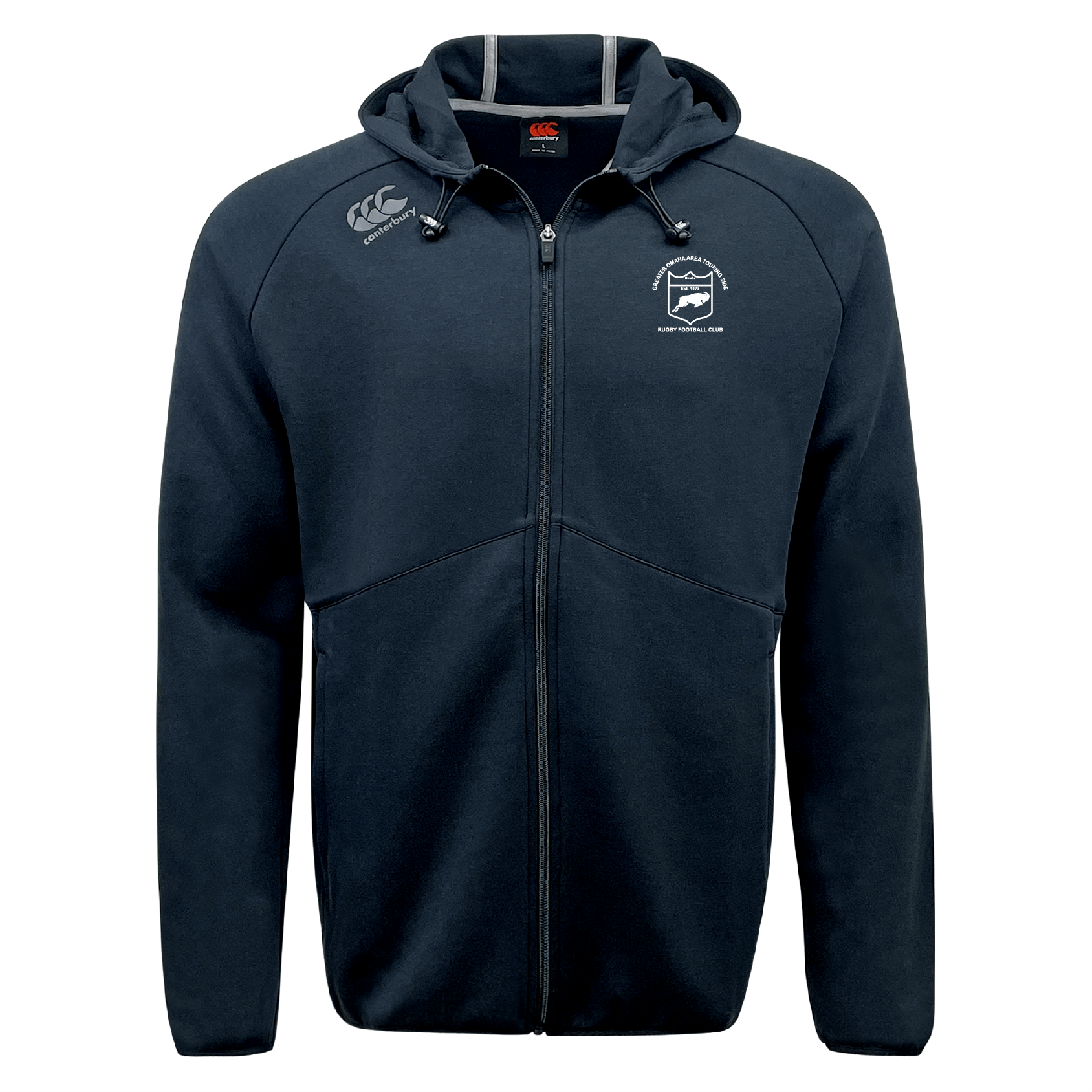 Canterbury Omaha GOATS Rugby Style Ultra-Soft Vapodri Full-Zip Hoodie for Daily Wear