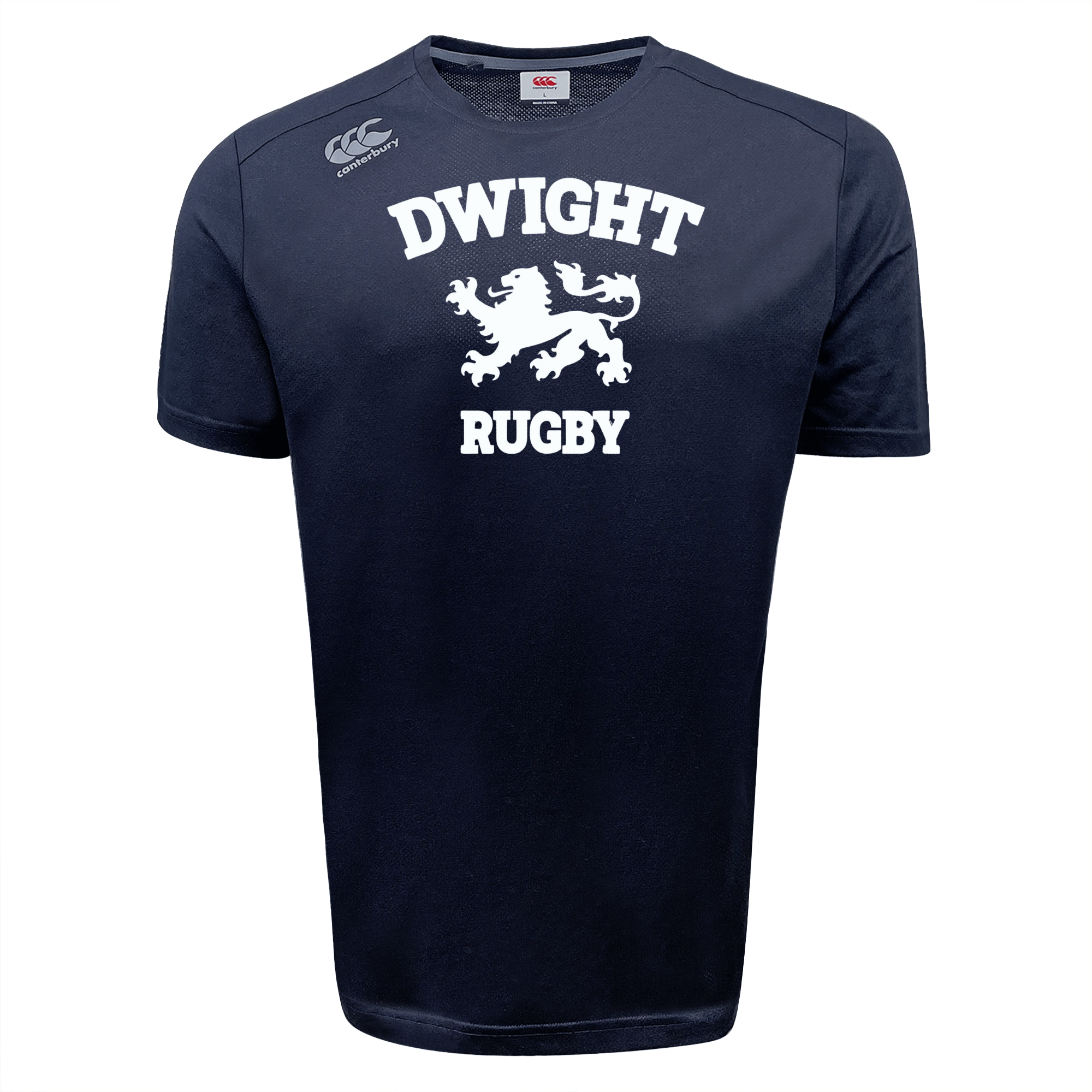 Canterbury Dwight Rugby White Logo Vapodri Tempo Sports T-Shirt